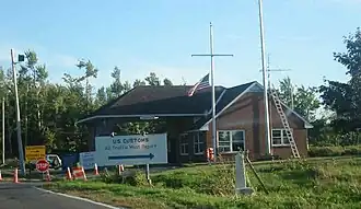 South end of route 203 at Cannon Corners border crossing.