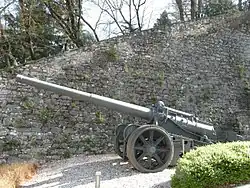 An Italian 155 Mle 1916 at the Italian War Museum in Rovereto.