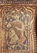 Triangular psaltery, Palatine Chapel, ca. 1140 A.D.
