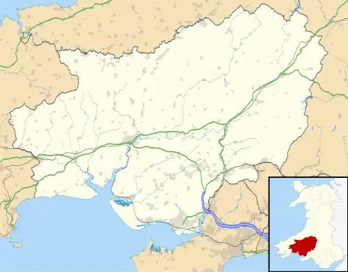 Red Roses is located in Carmarthenshire