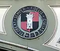 The "ancient" arms of the city on the railway bridge near Foregate Street station
