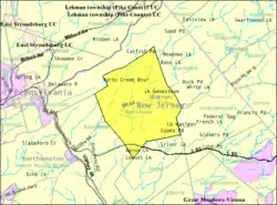 Census Bureau map of Blairstown, New Jersey