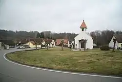 Centre of Libež with the Chapel of Holy Trinity