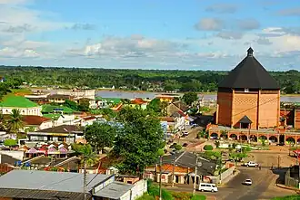 View of the center of Cruzeiro do Sul, a city in Brazil