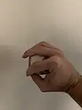 Changeup grip (side)