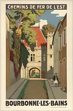 Chemins de Fer de l'Est (1930), poster, Lucien Serre printing house, Paris.