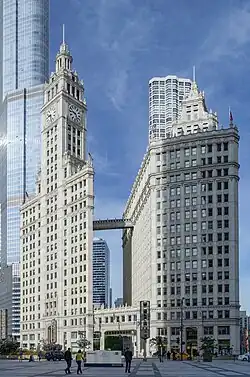 An angle of the building showing the annex in more detail
