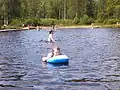 Children swimming at Lake Viared