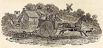 Children in runaway cart