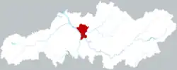 Location of Kaifu District within Changsha