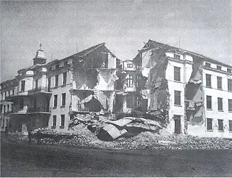The Catholic Hospital in Plovdiv after the 1928 quake