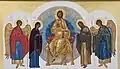 21st century Deesis, including Archangels Michael and Gabriel; part of a larger icon in the Russian Orthodox Church of the Resurrection in Zurich, Switzerland.