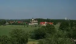 Paniówki seen from the Chudów Castle