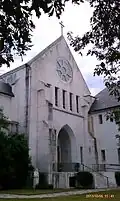 Side view of the church