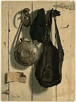 Darius Cobb (1834–1919), an American Civil War trompe-l'œil composition, here in a chromolithograph print
