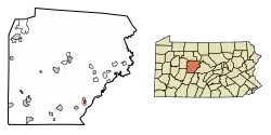 Location within Clearfield County and State of Pennsylvania