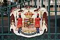 Coat of arms on the gates of Iolani Palace.