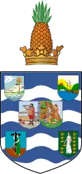 Coat of arms of the British Leeward Islands (1909–1940)