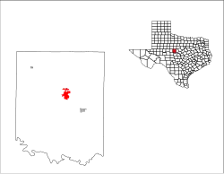 Location of Coleman, Texas