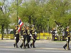 Colour guards of the Naval Cadet Regiment, King's Guard, Royal Thai Naval Academy