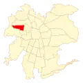 Map of the Cerro Navia commune within Greater Santiago