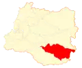 Map of the Lago Ranco commune in the Los Ríos Region