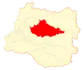 Location of the Los Lagos commune in Los Rios Region