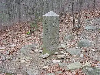 Connecticut–Rhode Island–Massachusetts tripoint marker