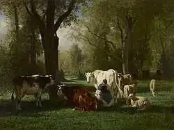Landscape with Cattle and Sheep, c.&nbsp;1852–58; oil on canvas