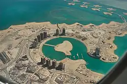 The Pearl Island, under construction