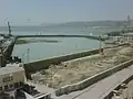 Construction site (17.08.2012): Offshore site was filled with sand in order to create artificial island