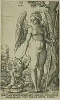 Hans Brosamer - Cupid Bringing and Honeycomb to Venus, 1548