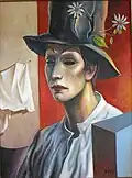 Der Narr mit Margerite Clown (ca.1972), 31.5 x 23.5in, Private Collection