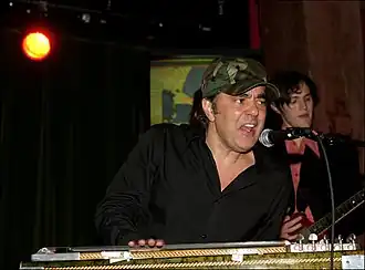 Lanois on pedal steel guitar