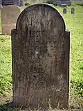 Headstone for David Metz, dated 1771
