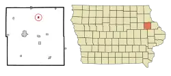 Location of Greeley, Iowa