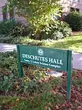 Sign near the back entrance.