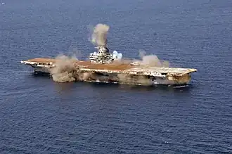Detonations aboard Oriskany