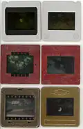 Slide frames, 1940 (metal or card) to 1985 (plastic)