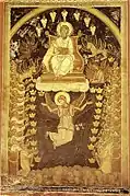 16th century A.D., Mount Athos, Greece. Apocalypse scente at the Dionysiou Monastery. The 24 Elders cast their crowns before God.