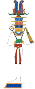 modern drawing of a Anthropomorphic Djed