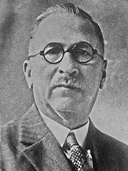 A black-and-white portrait photograph of Pío Romero Bosque
