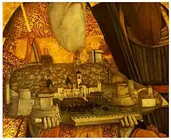 Detail: Model of Ragusa held by Saint Blaise