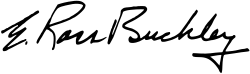 Cursive signature of E. Ross Buckley