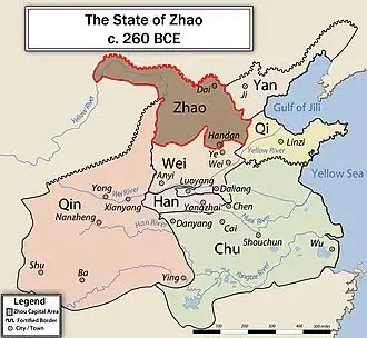 Location of Zhao (state)