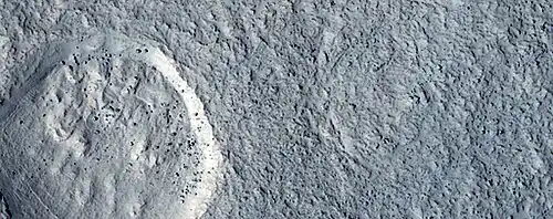 Boulders, as seen by HiRISE under HiWish program. Location is Ismenius Lacus quadrangle.