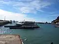 Ferry in Fort Bay harbor
