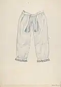 Illustration of pantalettes by Edith Towner, circa 1937