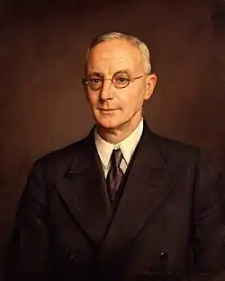Oil painting of E. T. Whittaker in a suit
