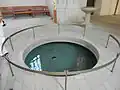 Modern immersion font of Evangelical Lutheran St.-Petri-Pauli-Church in Eisleben, Germany